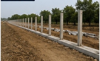 Precast boundary wall current work