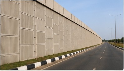 RE wall completed view