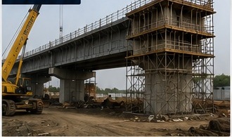 Structure work under construction